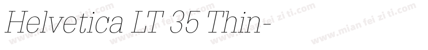 Helvetica LT 35 Thin字体转换